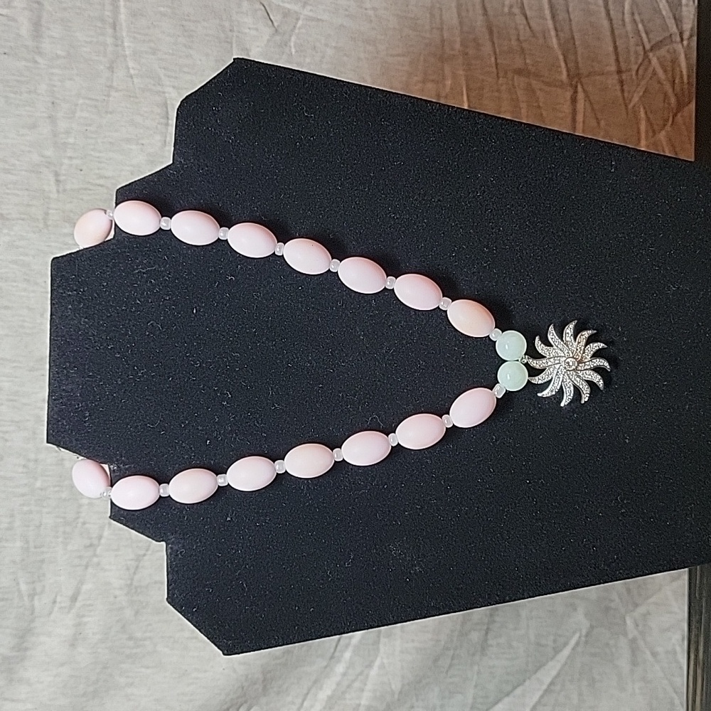Vintage Sunburst Pendant Necklace